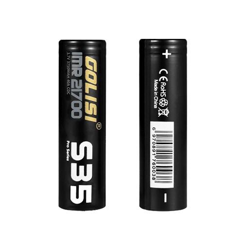 Golisi S35 IMR 21700 3750mAh 40A Flat Top Li-ion Rechargeable Battery 2pcs in Greece and Hungry
